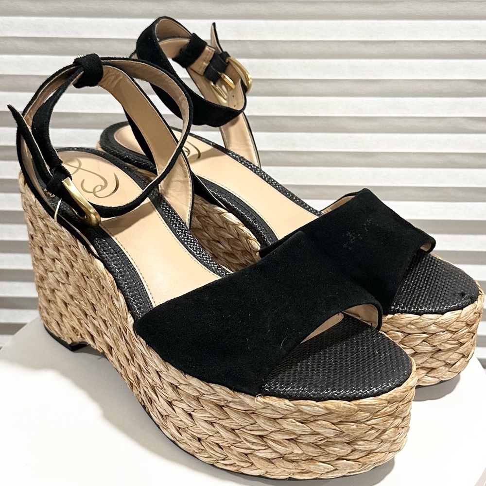 🌸SAM EDELMAN 🌸 April Platform Wedge Espadrille Sandal Size: 10 - Picture 8 of 12